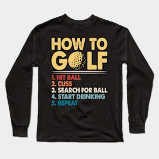 How To Golf T Shirt For Women Men Long Sleeve T-Shirt